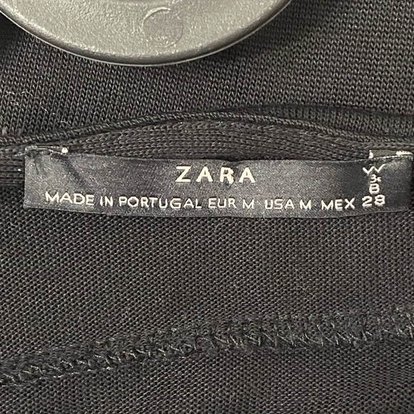 Zara Light Sweater / Blouse Black  " Keeping Busy" Print size M - Picture 3 of 5